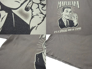 VINTAGE ヴィンテージ MARIJUANA マリファナ 半袖Tシャツ IT'S A SPECIAL KIND OF STUPID サンドベージュ サイズXL 古着 良品 中古 4c075824