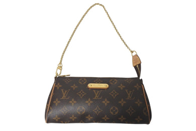 極美品 LOUIS VUITTON ルイヴィトン エヴァ ショルダーバッグ M95567 モノグラム ブラウン ゴールド金具 中古 4c075839