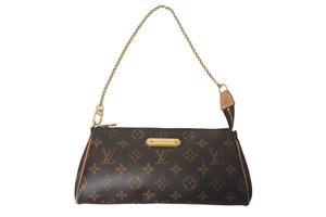 極美品 LOUIS VUITTON ルイヴィトン エヴァ ショルダーバッグ M95567 モノグラム ブラウン ゴールド金具 中古 4c075839