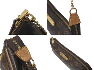 極美品 LOUIS VUITTON ルイヴィトン エヴァ ショルダーバッグ M95567 モノグラム ブラウン ゴールド金具 中古 4c075839