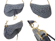 Load image into Gallery viewer, 極美品 Christian Dior クリスチャンディオール デニムトロッターサドルバッグ ネイビー ガリアーノ期 中古 4c075841