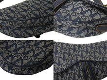 Load image into Gallery viewer, 極美品 Christian Dior クリスチャンディオール デニムトロッターサドルバッグ ネイビー ガリアーノ期 中古 4c075841