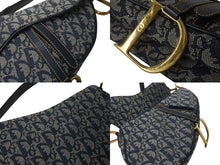 Load image into Gallery viewer, 極美品 Christian Dior クリスチャンディオール デニムトロッターサドルバッグ ネイビー ガリアーノ期 中古 4c075841