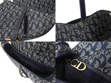 Load image into Gallery viewer, 極美品 Christian Dior クリスチャンディオール デニムトロッターサドルバッグ ネイビー ガリアーノ期 中古 4c075841