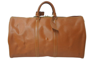 LOUIS VUITTON ルイヴィトン ボストンバッグ キーポル50 M42962 ブラウン エピレザー ゴールド金具 良品 中古 4c075843