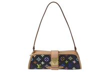 Load image into Gallery viewer, 新品同様 LOUIS VUITTON ルイヴィトン 村上隆 シャーリー M40050 モノグラムマルチ ブラック ゴールド金具 中古 4c075845