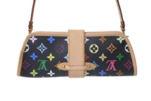 Load image into Gallery viewer, 新品同様 LOUIS VUITTON ルイヴィトン 村上隆 シャーリー M40050 モノグラムマルチ ブラック ゴールド金具 中古 4c075845