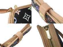 Load image into Gallery viewer, 新品同様 LOUIS VUITTON ルイヴィトン 村上隆 シャーリー M40050 モノグラムマルチ ブラック ゴールド金具 中古 4c075845