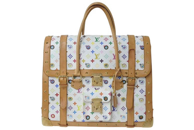 LOUIS VUITTON × 村上隆 ルイヴィトン ボストンバッグ サックジギャンティック M92057 ブロン マルチ ゴールド金具 美品 中古 4c075855