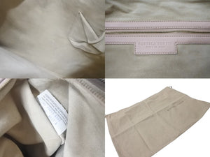 BOTTEGA VENETA ボッテガヴェネタ イントレチャート ワンショルダーバッグ ホーボーバッグ ラージ ピンクベージュ 美品 中古 4c075857