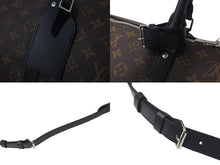 Load image into Gallery viewer, 極美品 LOUIS VUITTON ルイヴィトン キーポルバンドリエール55 ボストンバッグ M56714 モノグラムマカサー ブラック 中古 4c075858