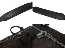 Load image into Gallery viewer, 極美品 LOUIS VUITTON ルイヴィトン キーポルバンドリエール55 ボストンバッグ M56714 モノグラムマカサー ブラック 中古 4c075858