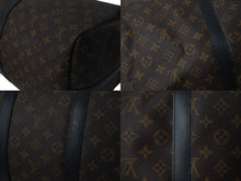 Load image into Gallery viewer, 極美品 LOUIS VUITTON ルイヴィトン キーポルバンドリエール55 ボストンバッグ M56714 モノグラムマカサー ブラック 中古 4c075858