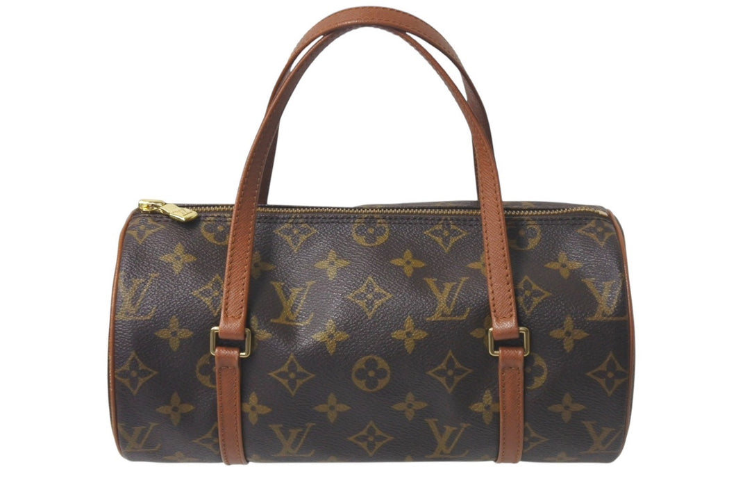LOUIS VUITTON ルイヴィトン パピヨンPM 26 筒形 ハンドバック ブラウン モノグラム M51366 美品 中古 4c075859