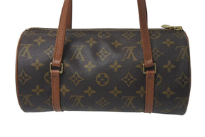 LOUIS VUITTON ルイヴィトン パピヨンPM 26 筒形 ハンドバック ブラウン モノグラム M51366 美品 中古 4c075859