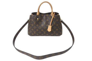 極美品 LOUIS VUITTON ルイヴィトン モンテーニュBB モノグラム ハンドバッグ M41055 CA2114 ブラウン 中古 4c075860