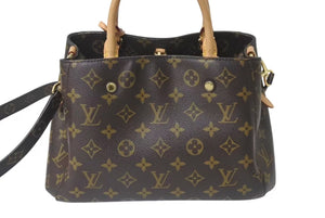 極美品 LOUIS VUITTON ルイヴィトン モンテーニュBB モノグラム ハンドバッグ M41055 CA2114 ブラウン 中古 4c075860