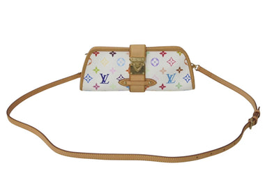 極美品 LOUIS VUITTON ルイヴィトン バッグ シャーリー 村上隆 モノグラムマルチカラー ホワイト M40049 ゴールド金具 中古 4c075863