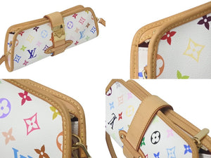 極美品 LOUIS VUITTON ルイヴィトン バッグ シャーリー 村上隆 モノグラムマルチカラー ホワイト M40049 ゴールド金具 中古 4c075863