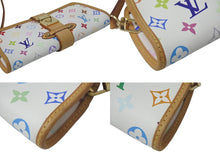 Load image into Gallery viewer, 極美品 LOUIS VUITTON ルイヴィトン バッグ シャーリー 村上隆 モノグラムマルチカラー ホワイト M40049 ゴールド金具 中古 4c075863