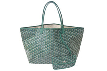 Load image into Gallery viewer, 新品同様 GOYARD ゴヤール SAINT LOUIS GM サンルイGM トートバッグ PVCコーティングキャンバス グリーン 中古 4c075865