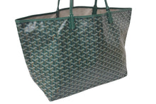 Load image into Gallery viewer, 新品同様 GOYARD ゴヤール SAINT LOUIS GM サンルイGM トートバッグ PVCコーティングキャンバス グリーン 中古 4c075865