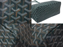 Load image into Gallery viewer, 新品同様 GOYARD ゴヤール SAINT LOUIS GM サンルイGM トートバッグ PVCコーティングキャンバス グリーン 中古 4c075865
