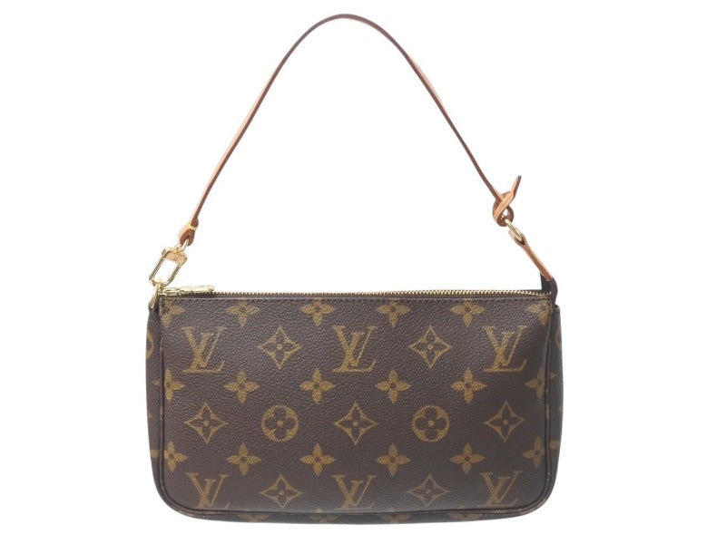 極美品 LOUIS VUITTON ルイヴィトン アクセサリーポーチ ポシェットアクセソワール M51980 モノグラム ブラウン スト付き 中古 4c075870