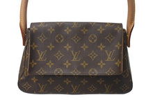 Load image into Gallery viewer, 極美品 LOUIS VUITTON ルイヴィトン モノグラム ミニルーピング ショルダーバッグ M51147 PVC レザー ブラウン 中古 4c075871