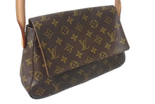 Load image into Gallery viewer, 極美品 LOUIS VUITTON ルイヴィトン モノグラム ミニルーピング ショルダーバッグ M51147 PVC レザー ブラウン 中古 4c075871