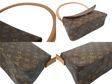 Load image into Gallery viewer, 極美品 LOUIS VUITTON ルイヴィトン モノグラム ミニルーピング ショルダーバッグ M51147 PVC レザー ブラウン 中古 4c075871