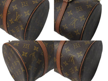 Load image into Gallery viewer, LOUIS VUITTON ルイヴィトン ハンドバック パピヨン30 GM 筒型 モノグラム M51385 ゴールド金具 ブラウン ポーチ付き 美品 中古 4c075872