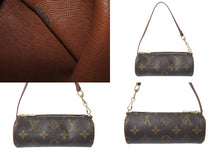 Load image into Gallery viewer, LOUIS VUITTON ルイヴィトン ハンドバック パピヨン30 GM 筒型 モノグラム M51385 ゴールド金具 ブラウン ポーチ付き 美品 中古 4c075872