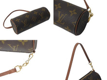 Load image into Gallery viewer, LOUIS VUITTON ルイヴィトン ハンドバック パピヨン30 GM 筒型 モノグラム M51385 ゴールド金具 ブラウン ポーチ付き 美品 中古 4c075872