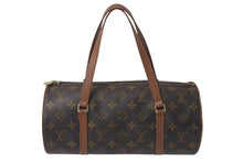 Load image into Gallery viewer, LOUIS VUITTON ルイヴィトン ハンドバック パピヨン30 GM 筒型 モノグラム M51385 ゴールド金具 ブラウン 美品 中古 4c075875