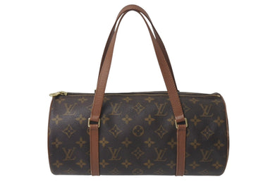 LOUIS VUITTON ルイヴィトン ハンドバック パピヨン30 GM 筒型 モノグラム M51385 ゴールド金具 ブラウン 美品 中古 4c075875