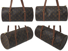 Load image into Gallery viewer, LOUIS VUITTON ルイヴィトン ハンドバック パピヨン30 GM 筒型 モノグラム M51385 ゴールド金具 ブラウン 美品 中古 4c075875