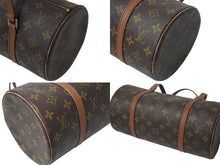 Load image into Gallery viewer, LOUIS VUITTON ルイヴィトン ハンドバック パピヨン30 GM 筒型 モノグラム M51385 ゴールド金具 ブラウン 美品 中古 4c075875