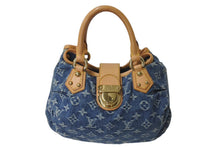 Load image into Gallery viewer, 極美品 LOUIS VUITTON ルイヴィトン モノグラムデニム プリ―ティ ハンドバッグ ブルー ゴールド金具 M95020 中古 4c075878