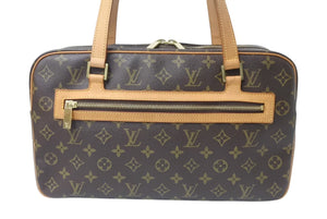 LOUISVUITTON ルイヴィトン シテGM ショルダーバッグ モノグラム M51181 PVC ヌメ革 ブラウン ゴールド金具 美品 中古 4c075879