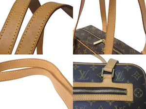 LOUISVUITTON ルイヴィトン シテGM ショルダーバッグ モノグラム M51181 PVC ヌメ革 ブラウン ゴールド金具 美品 中古 4c075879