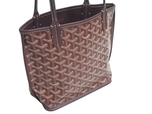 極美品 GOYARD ゴヤール アンジュミニポーチ ハンドバッグ ANJOUSMINCG33TY33P バーガンディ レザー PVC 中古 4c075881