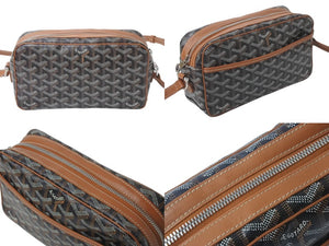 極美品 GOYARD ゴヤール カップヴェールPM ショルダーバッグ ブラウン PVC レザー シルバー金具 中古 4c075882 