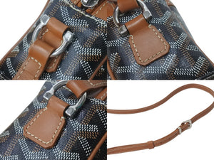 極美品 GOYARD ゴヤール カップヴェールPM ショルダーバッグ ブラウン PVC レザー シルバー金具 中古 4c075882 