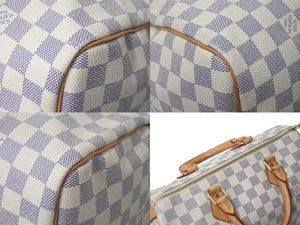 LOUIS VUITTON ルイヴィトン スピーディ30 ダミエ アズール N41533 ホワイト ベージュ 美品 中古 4c075885