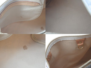 LOUIS VUITTON ルイヴィトン スピーディ30 ダミエ アズール N41533 ホワイト ベージュ 美品 中古 4c075885