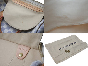 LOUIS VUITTON ルイヴィトン スピーディ30 ダミエ アズール N41533 ホワイト ベージュ 美品 中古 4c075885