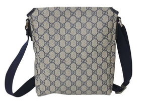 GUCCI グッチ クロスショルダーバッグ ボディバッグ GGスプリーム ベージュ 223666 525040 シルバー金具 美品 中古 4c075890