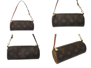 LOUIS VUITTON ルイヴィトン パピヨン30 モノグラムキャンバス ハンドバッグ 旧型 筒形 M51365 ブラウン 美品 中古 4c075892
