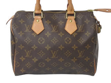 Load image into Gallery viewer, LOUIS VUITTON ルイヴィトン スピーディ25 ハンドバッグ M41109 モノグラム PVC レザー ゴールド金具 ブラウン 美品 中古 4c075893
